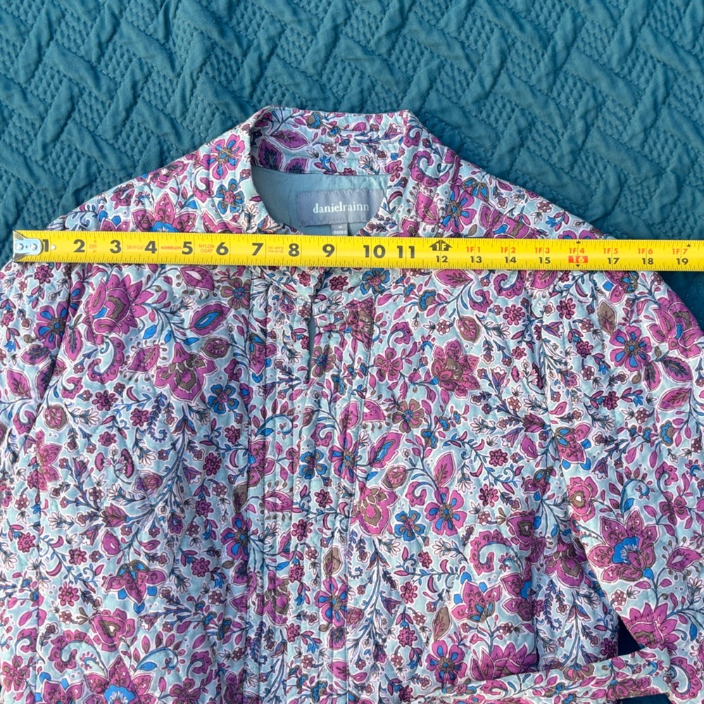 Daniel Rainn Floral Quilted Jacket - Pink and Blue Anthropologie - Picture 7 of 8